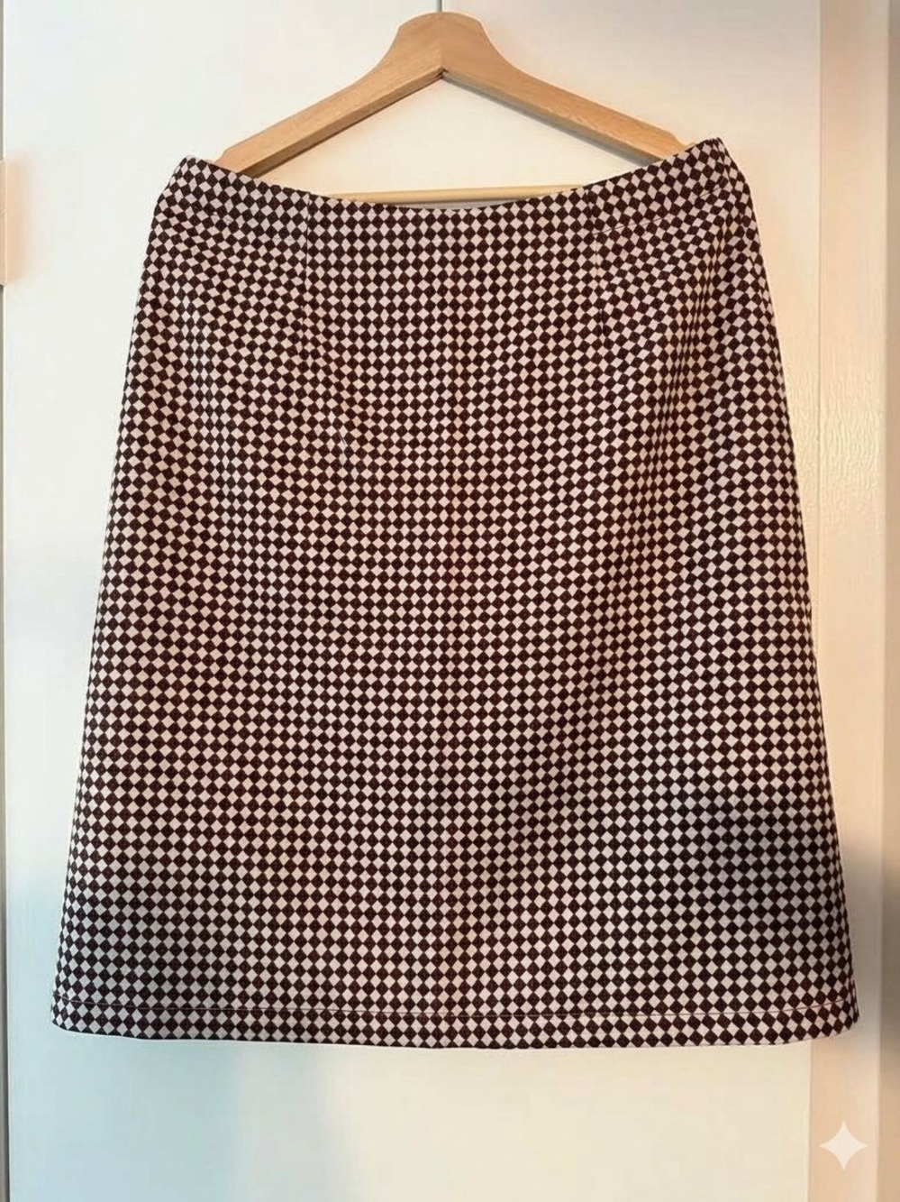 NWT Marni 2013 Archival Burgundy Brown Geometric Silk A-Line Skirt 46